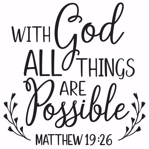 Wall Art Decal - With God