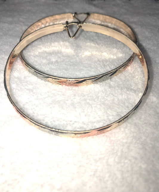 GF Tritone Hoop Earrings