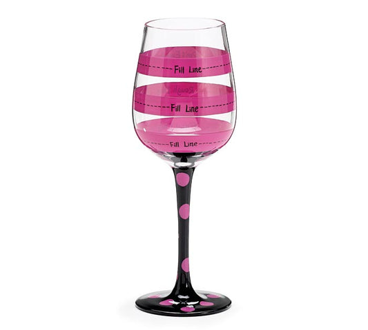 Hot Pink Fill Line Glass