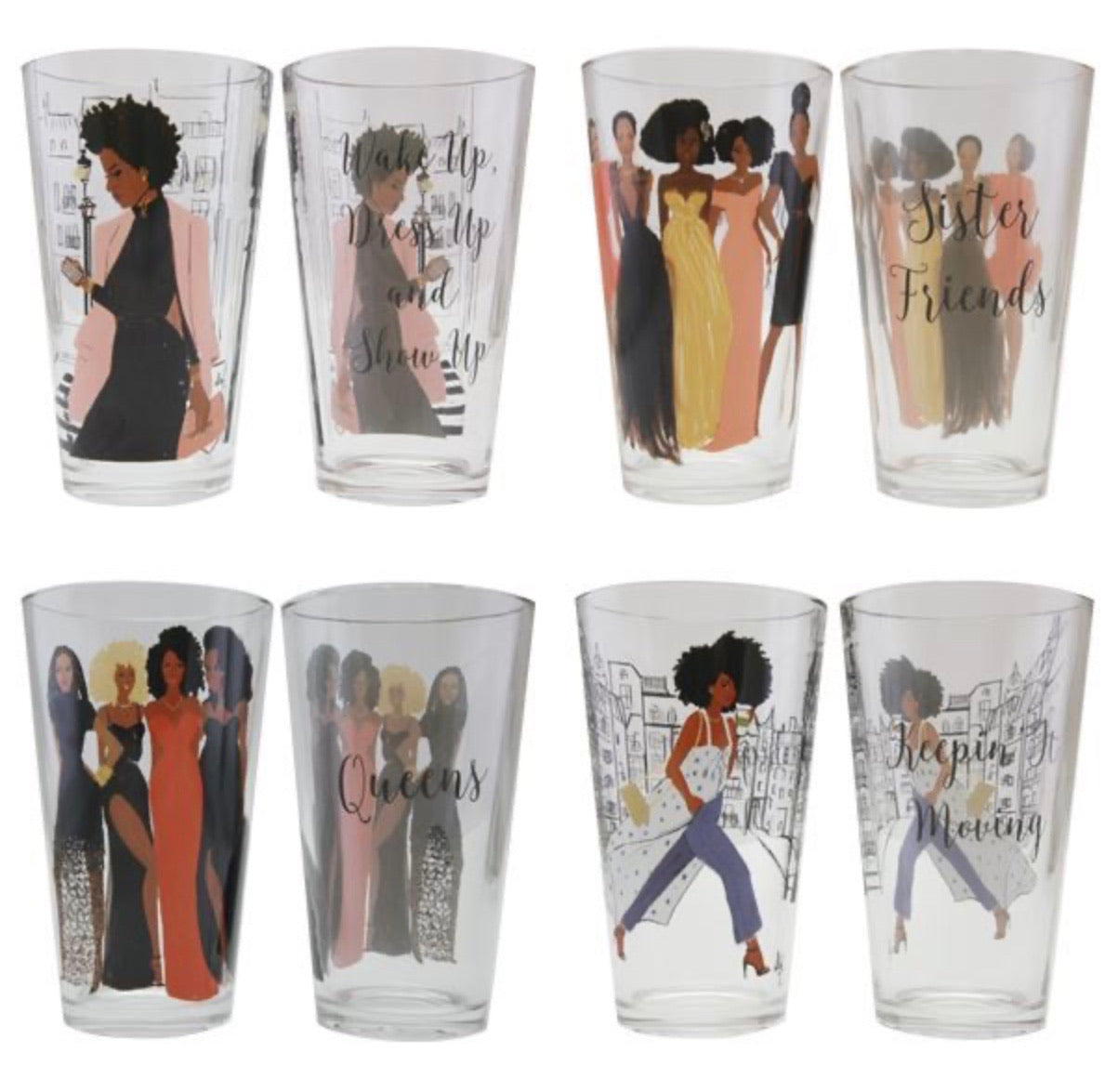 Sister Friends Drinking Glass Set