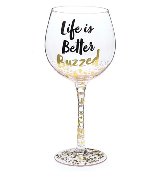 Life Is Better Buzzed Stemless Wine Glasses