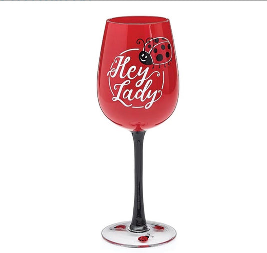 HeyLady Red Wine Glass