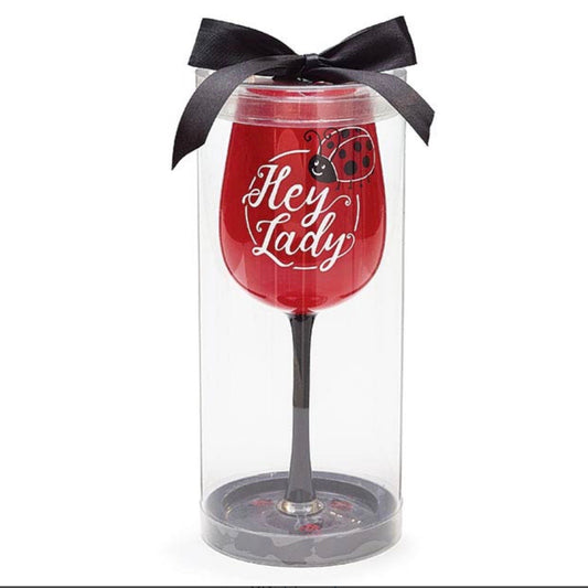 HeyLady Red Wine Glass